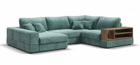 П-образный диван-кровать Босс Модуль Шенилл Глосс минт 1