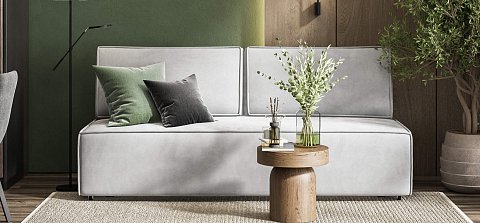 Диван Норд мини велюр Монолит сталь 2