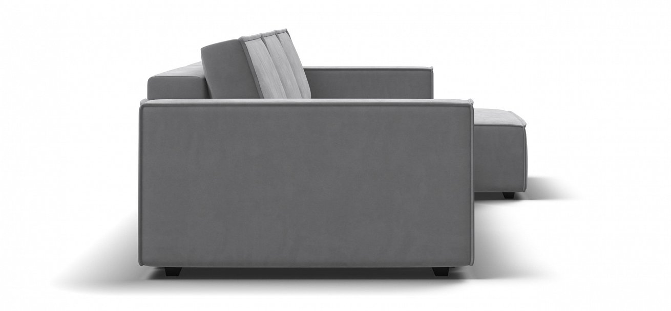 Угловой диван Босс Софт Модуль Макс велюр Монолит сталь