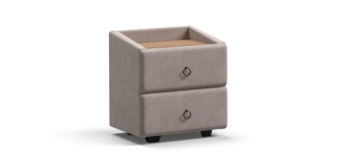 Тумба Босс Классик велюр Монолит Латте, Орех Селект