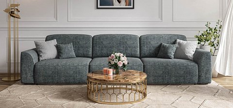 Диван Кинг Макс Шенилл Смарт серый 2