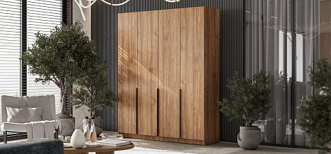 Босс Стандарт 180*220 шкаф распашной 4Д 01 Орех Селект 2