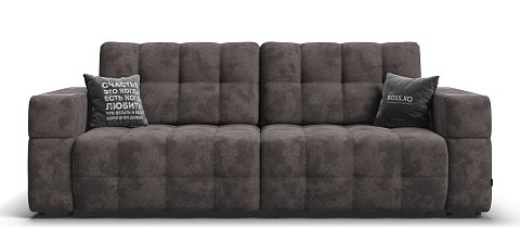Диван Босс ХО велюр Алькантара серый / Камень 1