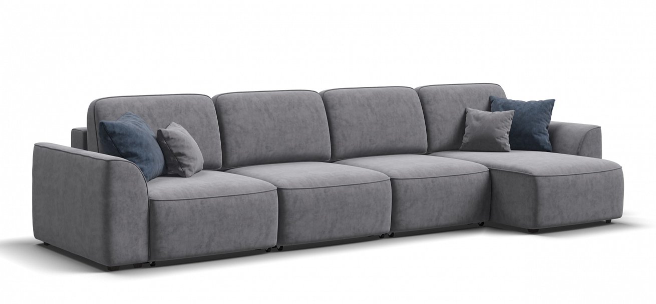 Угловой диван Кинг Модуль Макс велюр Роял агат