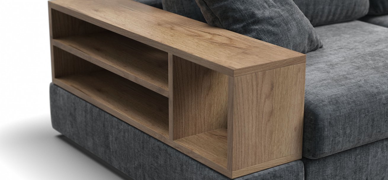 Диван-кровать Босс Модуль Макс Шенилл Глосс карбон