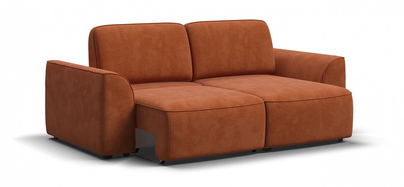 Угловой диван Кинг Модуль велюр Алькантара оранж