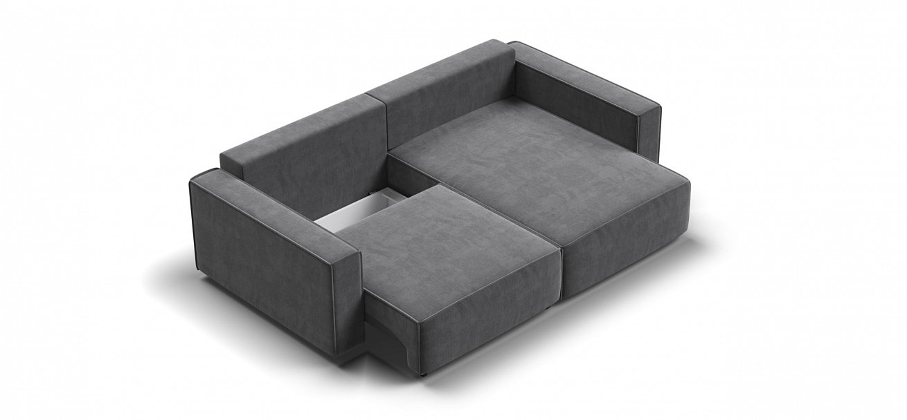 Угловой диван Босс Софт Модуль велюр Монолит серый