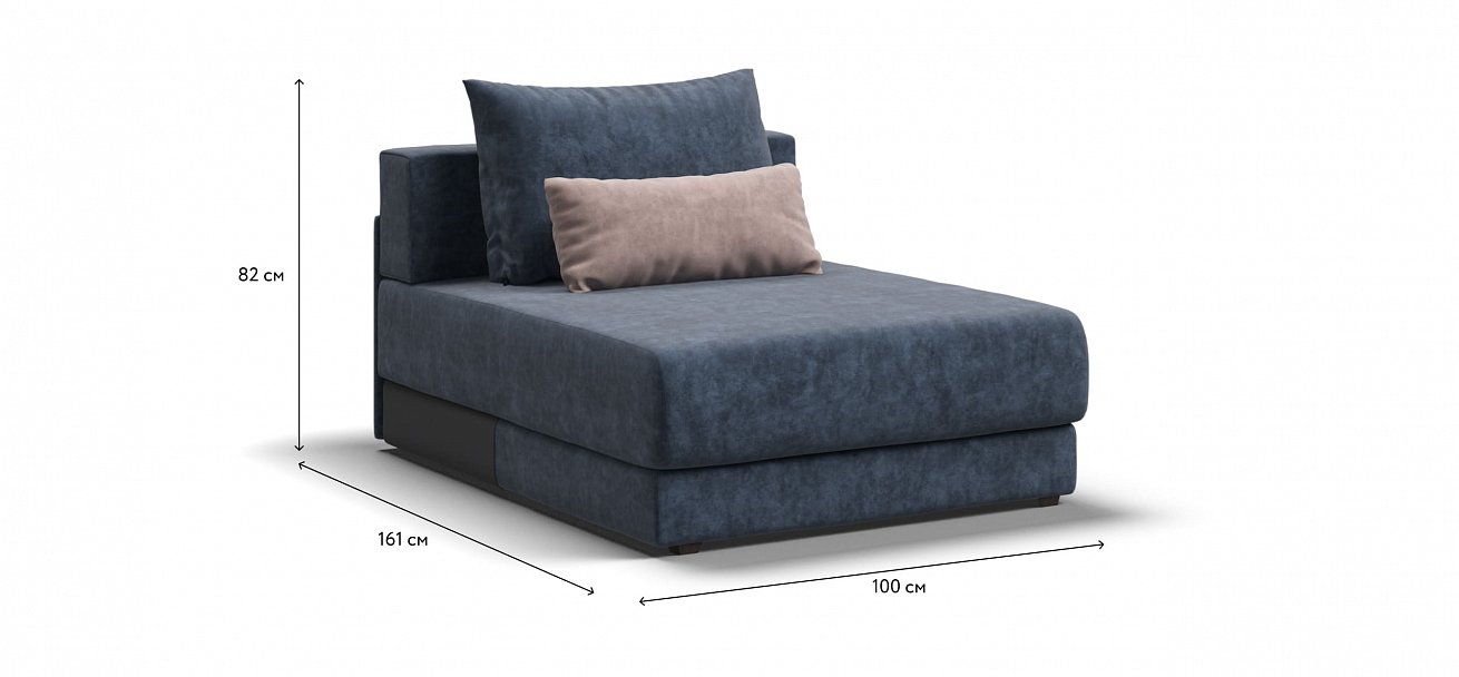 Ричмонд Модуль оттоманка велюр Роял синий