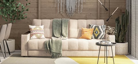 Диван Босс велюр Монолит латте 2