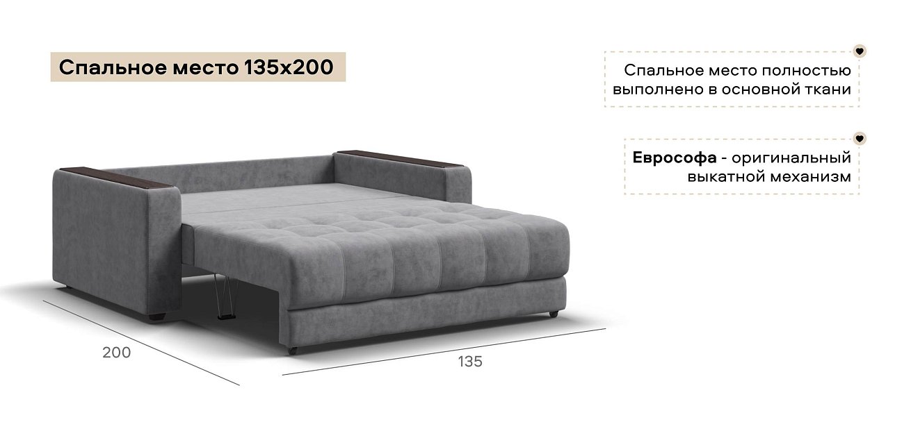 Диван Босс двухместный велюр Роял агат