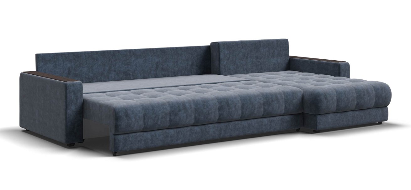 Угловой диван Босс Макс велюр Роял синий