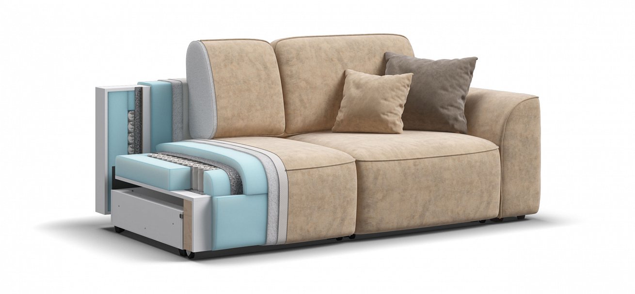 Диван Кинг Модуль велюр Роял шампань