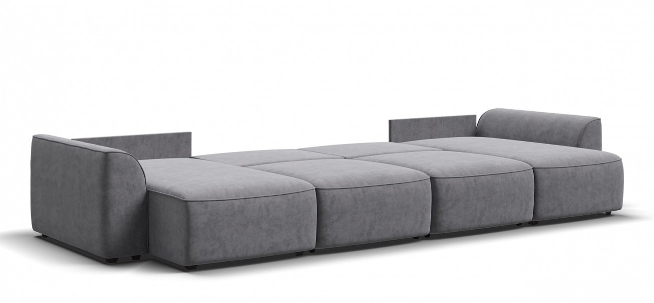 П-образный диван Кинг Модуль велюр Роял агат