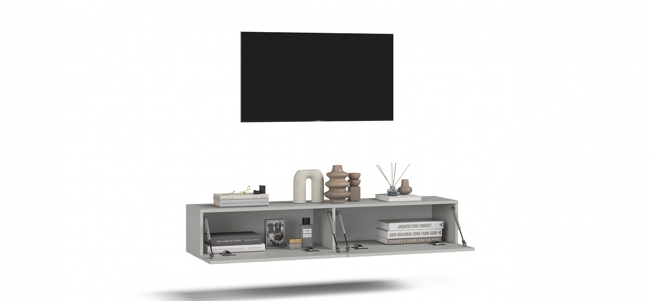 ТВ Тумба Босс Стандарт 140 Шиншилла серая