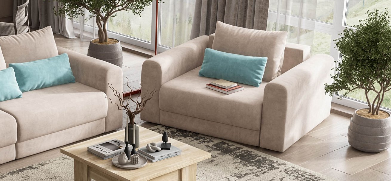 Кресло Ричмонд Модуль велюр Монолит латте