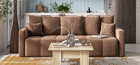 Диван Босс Тренд велюр Монолит мокко 2