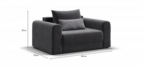 Кресло Ричмонд Модуль Вельвет Корд графит 1