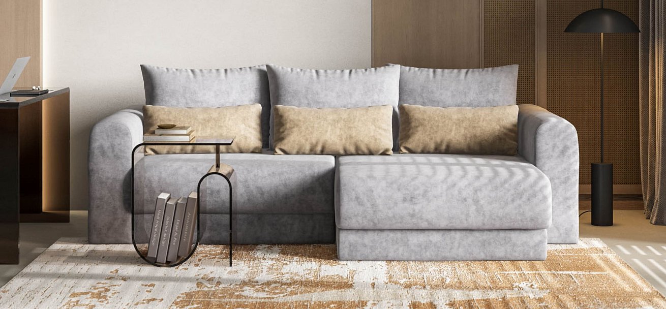 Модульный угловой диван Ричмонд Модуль велюр Роял агат