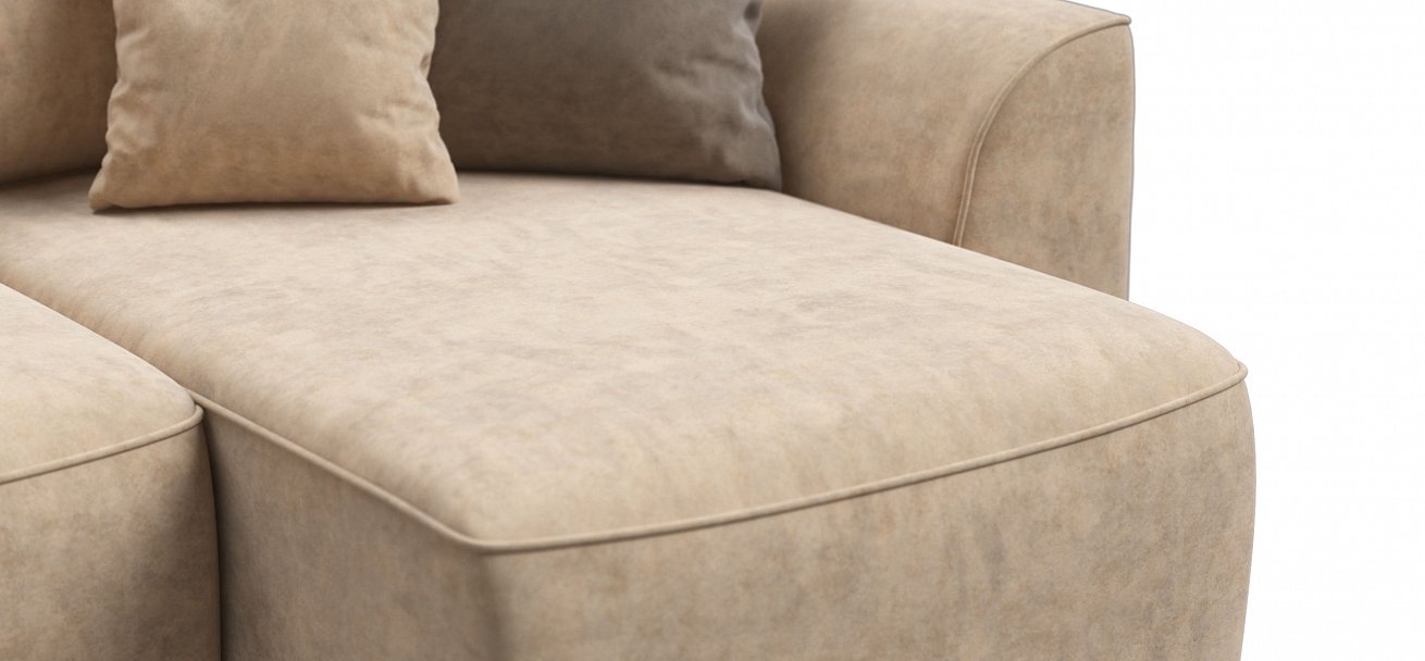 Угловой диван Кинг Модуль велюр Роял шампань