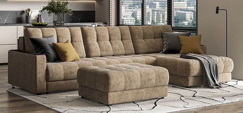 Босс пуф велюр Роял тауп 2