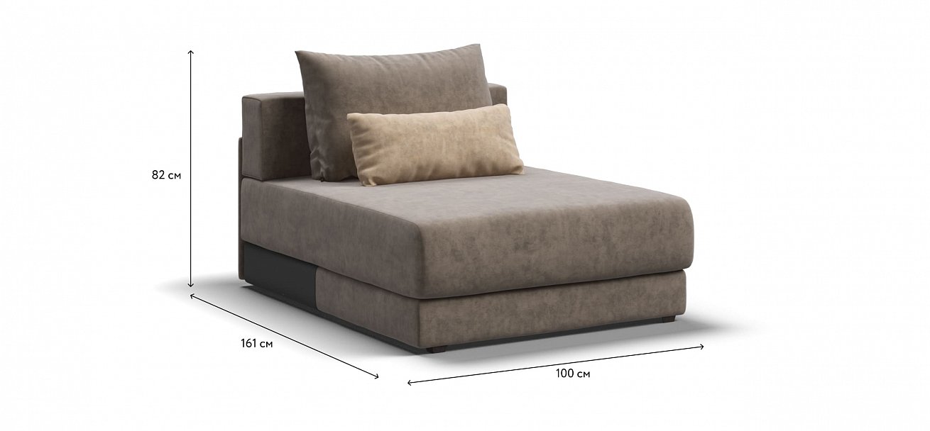 Ричмонд Модуль оттоманка велюр Роял тауп