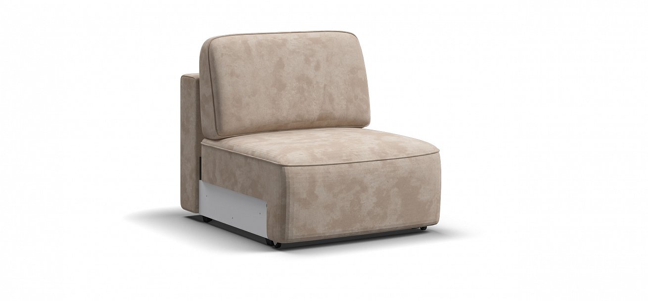 Кинг Модуль спальное место велюр Алькантара пепел