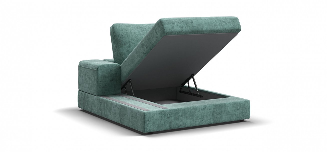 Босс Модуль оттоманка левая Шенилл Глосс минт