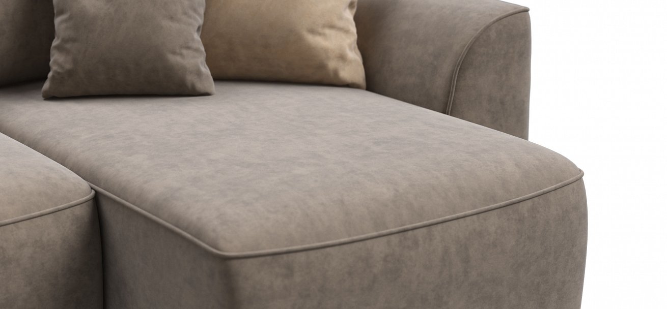 Угловой диван Кинг Модуль Макс велюр Роял тауп