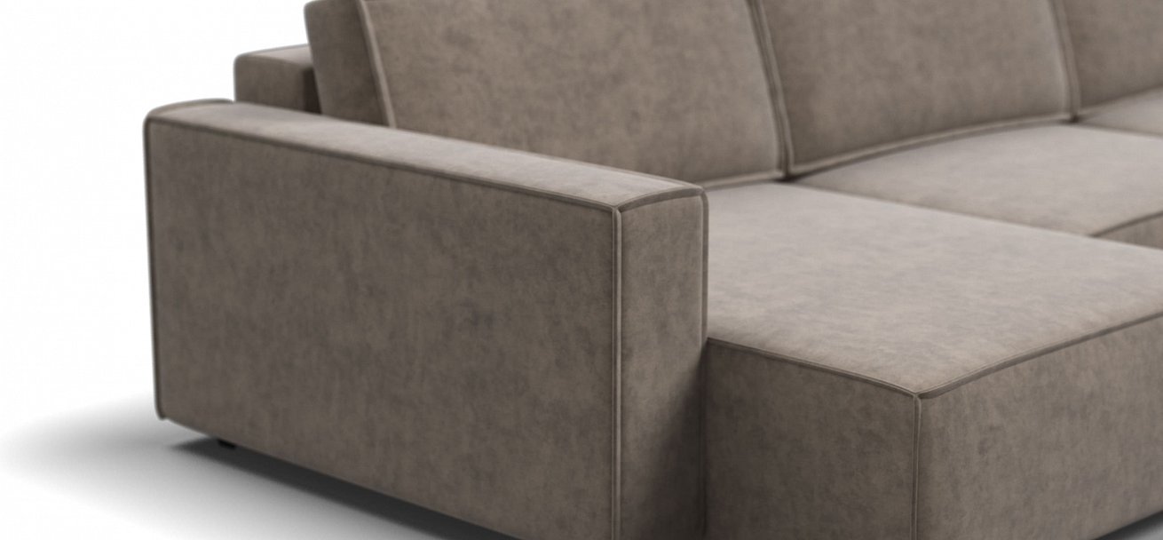 П-образный диван Босс Софт Модуль велюр Роял тауп