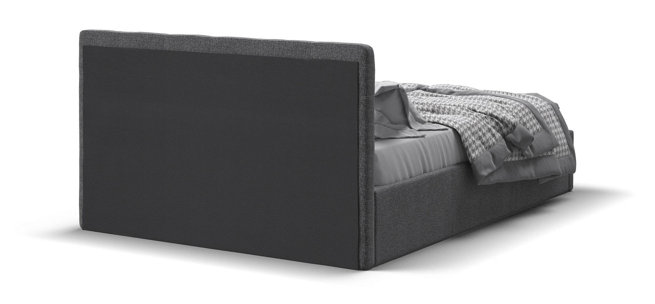 Белла Кровать без ПМ 140*200 Рогожка Мальмо серый