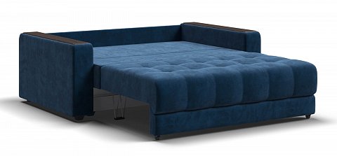 Диван Босс двухместный велюр Монолит синий 3