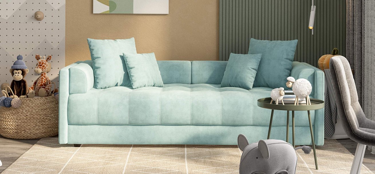 Тахта Босс велюр Монолит аква