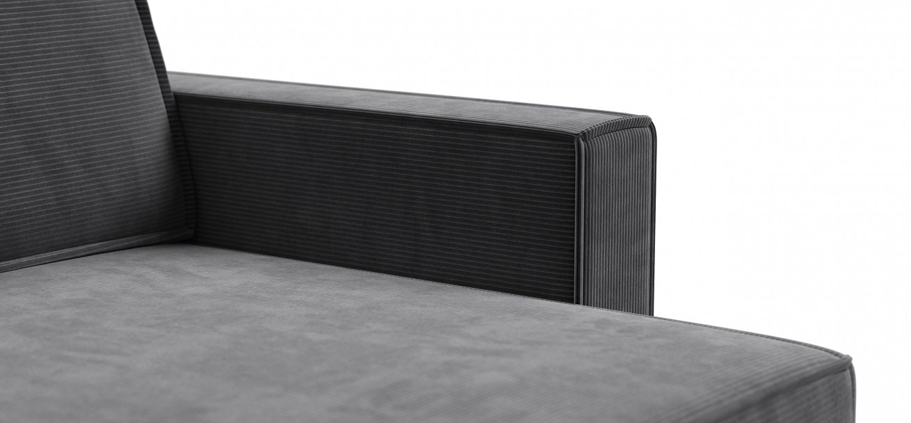 Угловой диван Босс Софт Модуль Вельвет Корд графит