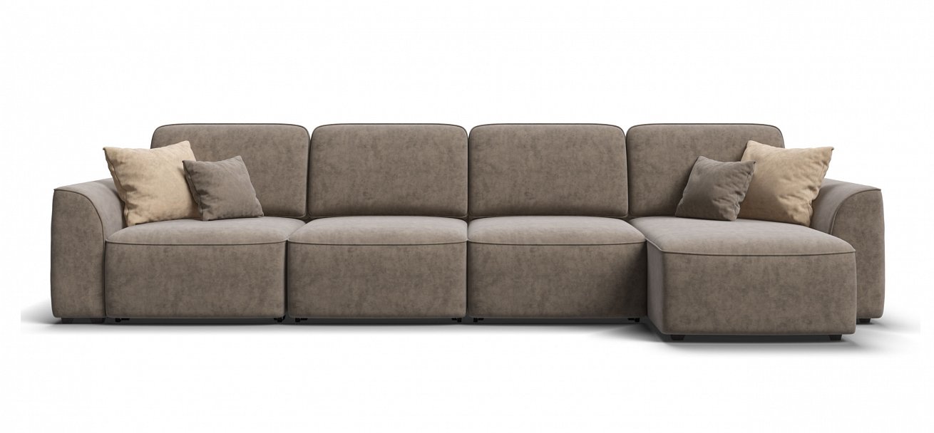 Угловой диван Кинг Модуль Макс велюр Роял тауп