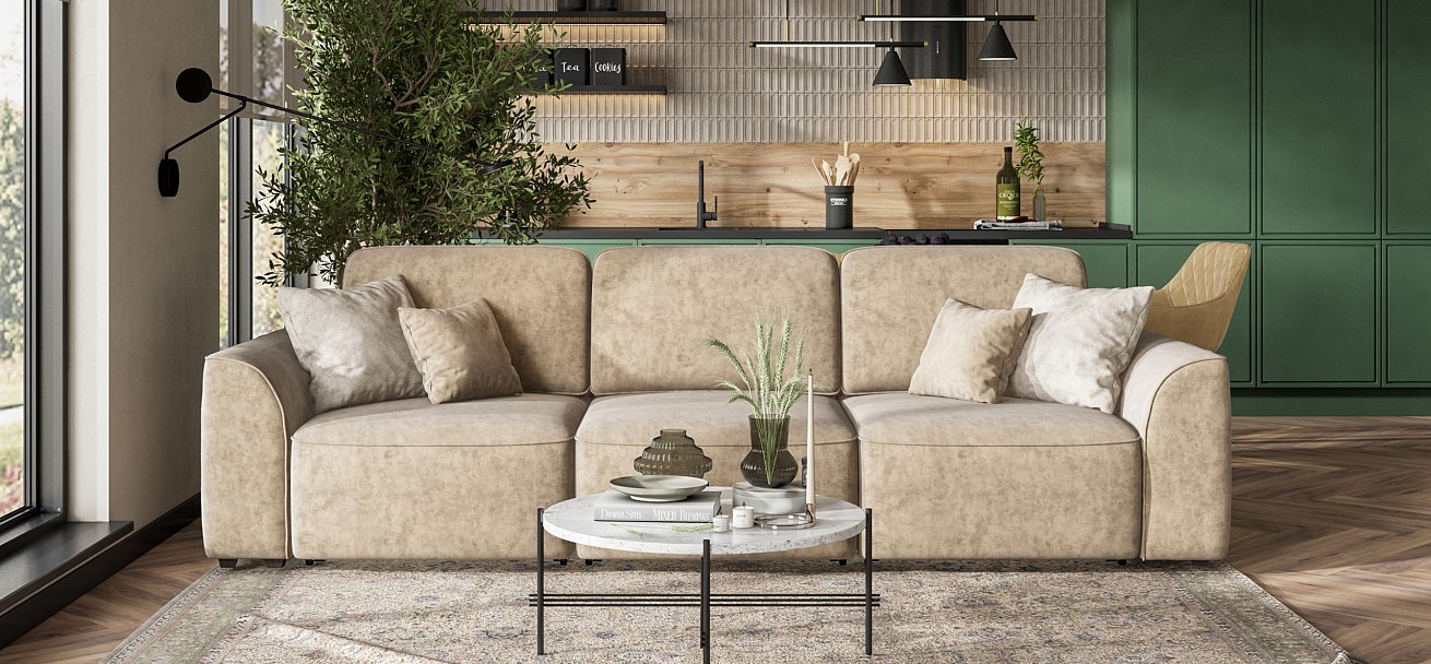 Диван Кинг Модуль Макс велюр Роял тауп