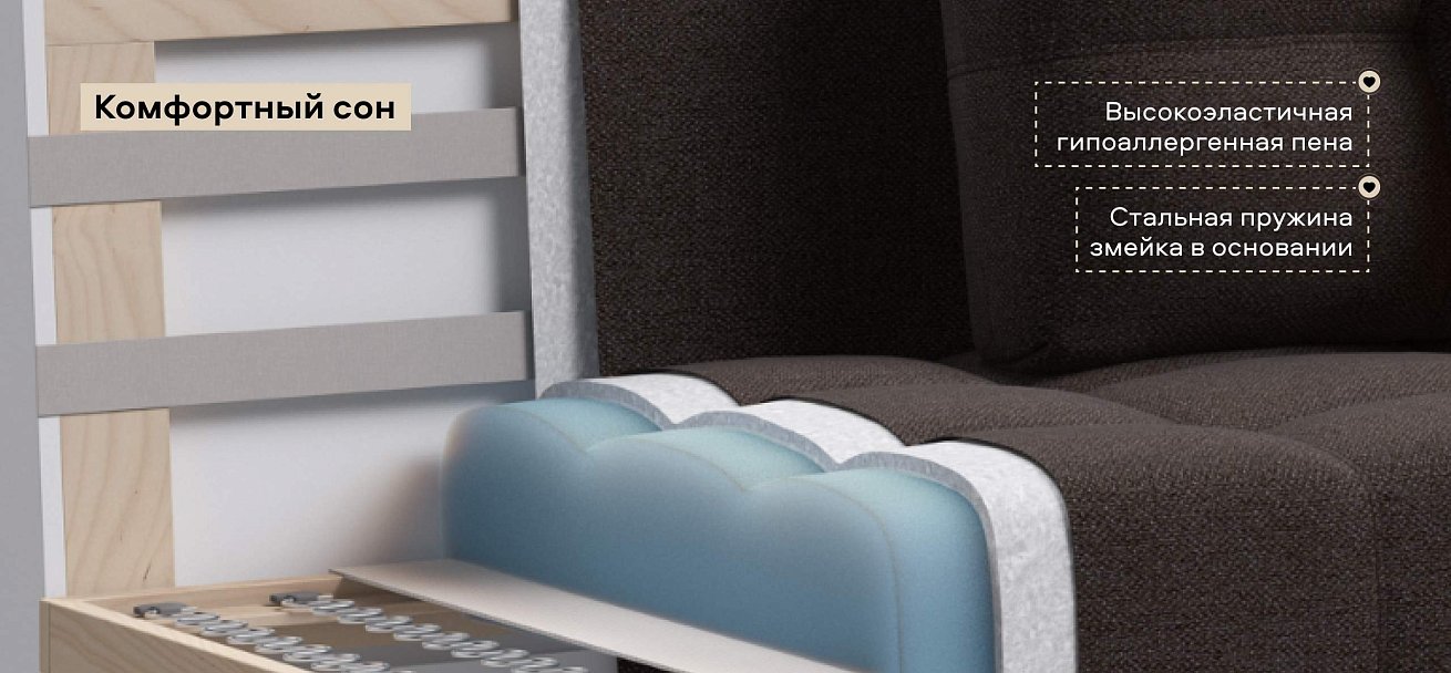 Диван Денди двухместный Рогожка Мальмо шоколад