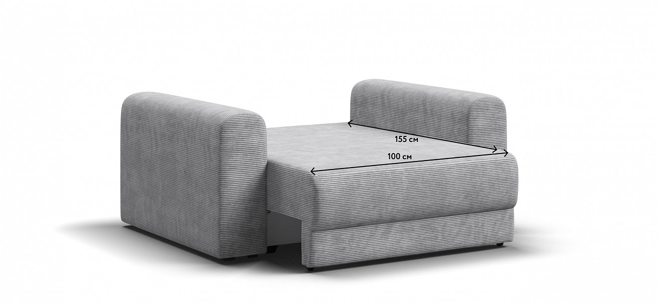 Кресло Ричмонд Модуль Вельвет Корд серый