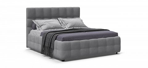 Босс Кровать+ПМ 160*200 велюр Монолит сталь 1
