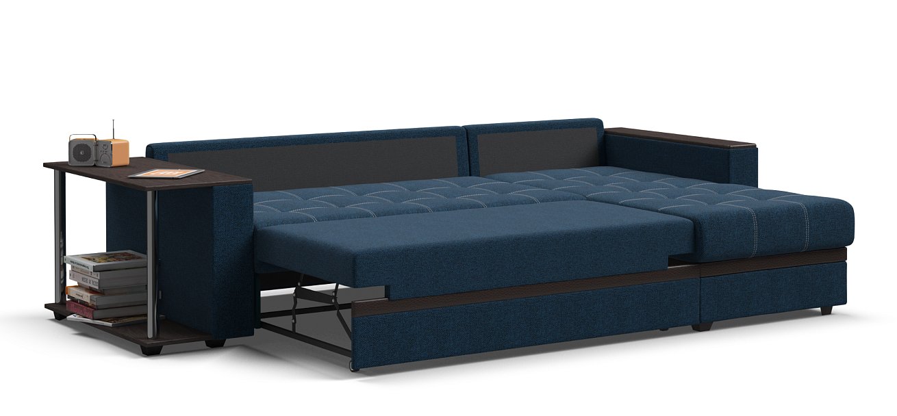 Угловой диван Атланта НПБ Рогожка Мальмо синий