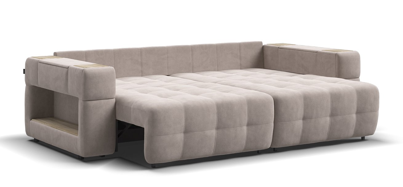 Диван Босс ХО велюр Монолит латте / Снежная Сонома