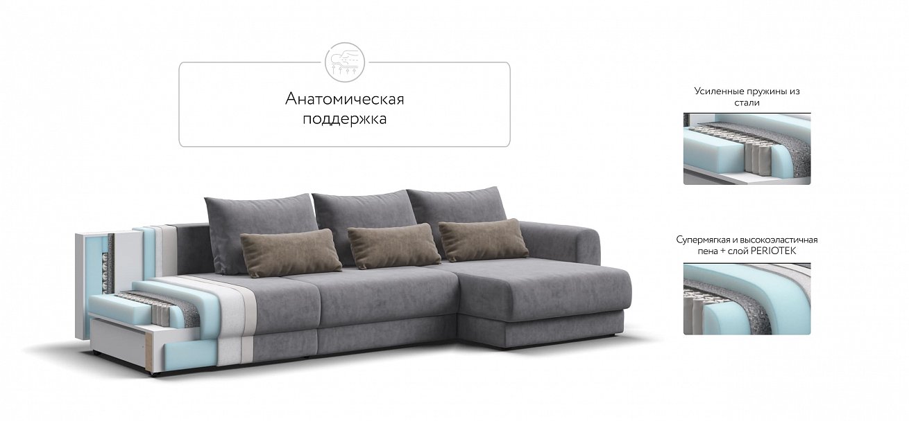 Модульный угловой диван Ричмонд Модуль Макс велюр Роял агат