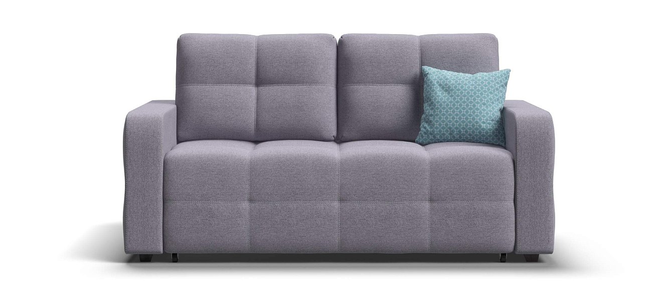 Диван Денди двухместный Рогожка Мальмо платина