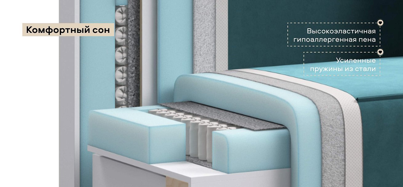 Диван Норд мини велюр Монолит зеленый