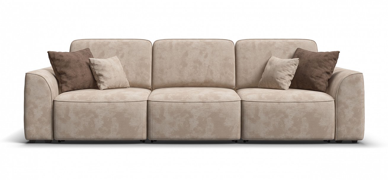 Диван Кинг Модуль Макс велюр Алькантара пепел