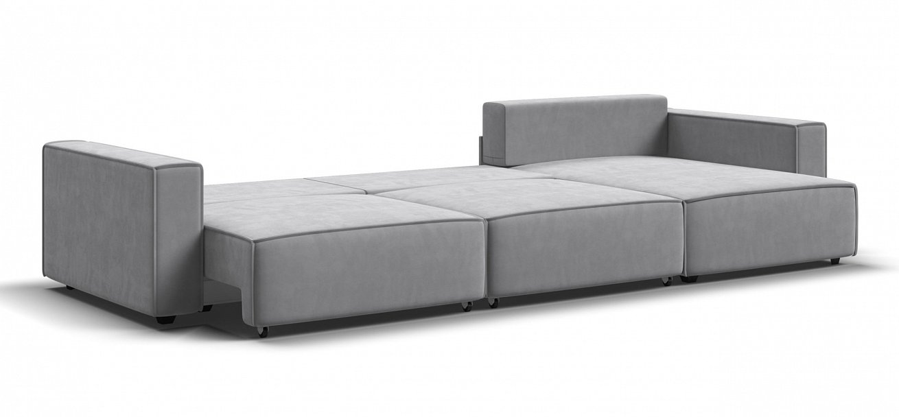 Угловой диван Босс Софт Модуль Макс велюр Монолит сталь