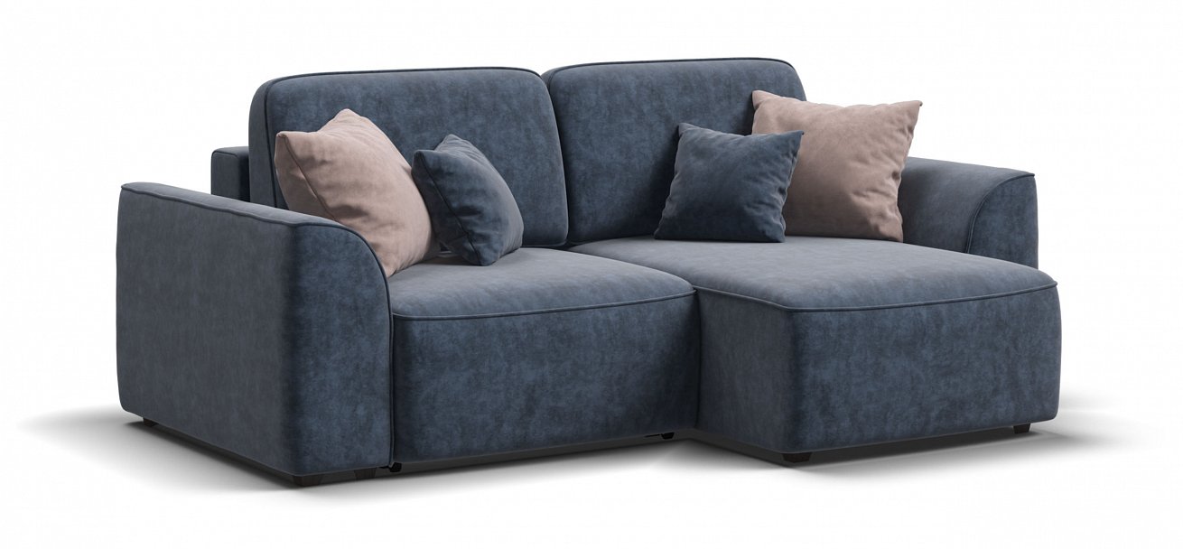 Угловой диван Кинг Модуль велюр Роял синий