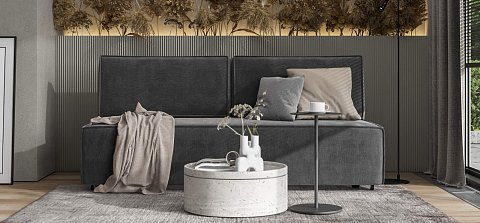 Диван Норд мини велюр Монолит серый 2