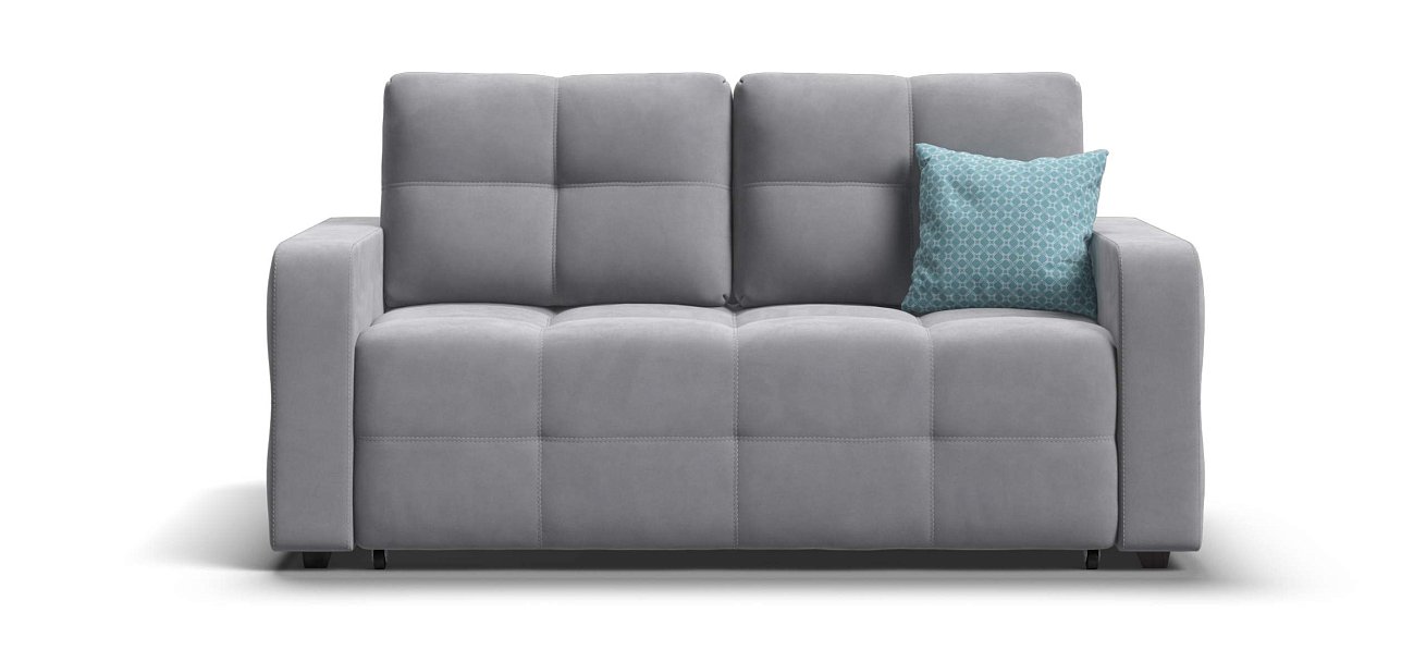 Диван Денди двухместный велюр Монолит сталь