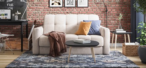 Диван Босс Слип 140 велюр Монолит латте 2