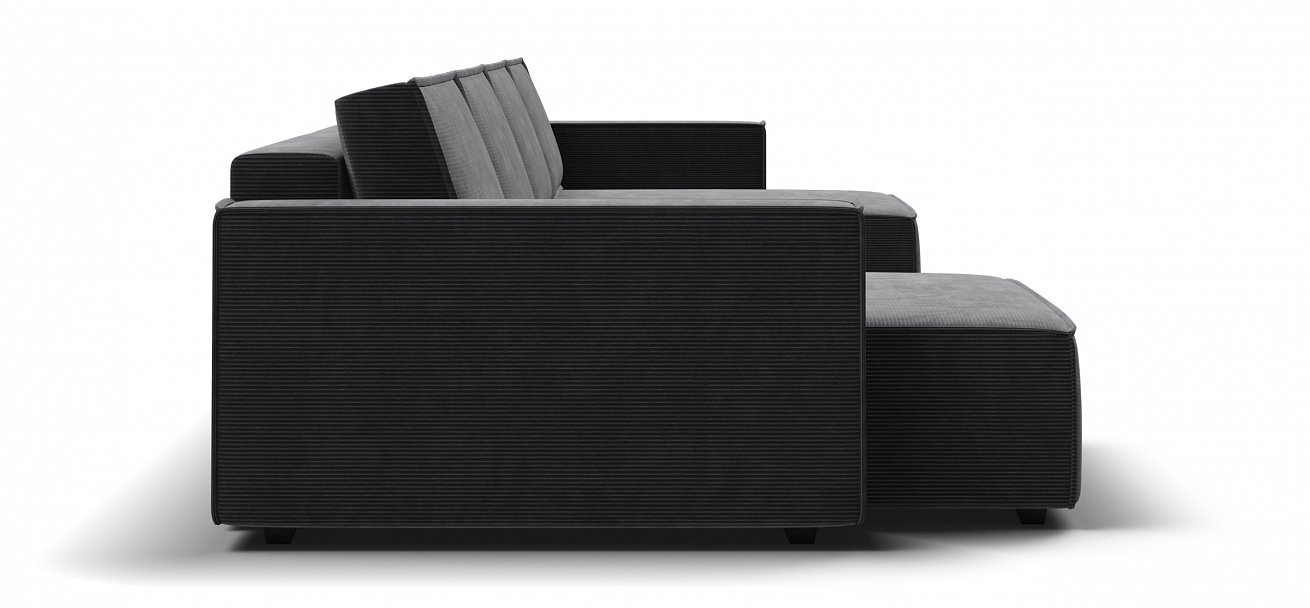 П-образный диван Босс Софт Модуль Вельвет Корд графит